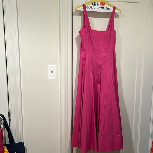 Staud pink midi dress, size 2. - Picture 2 of 6